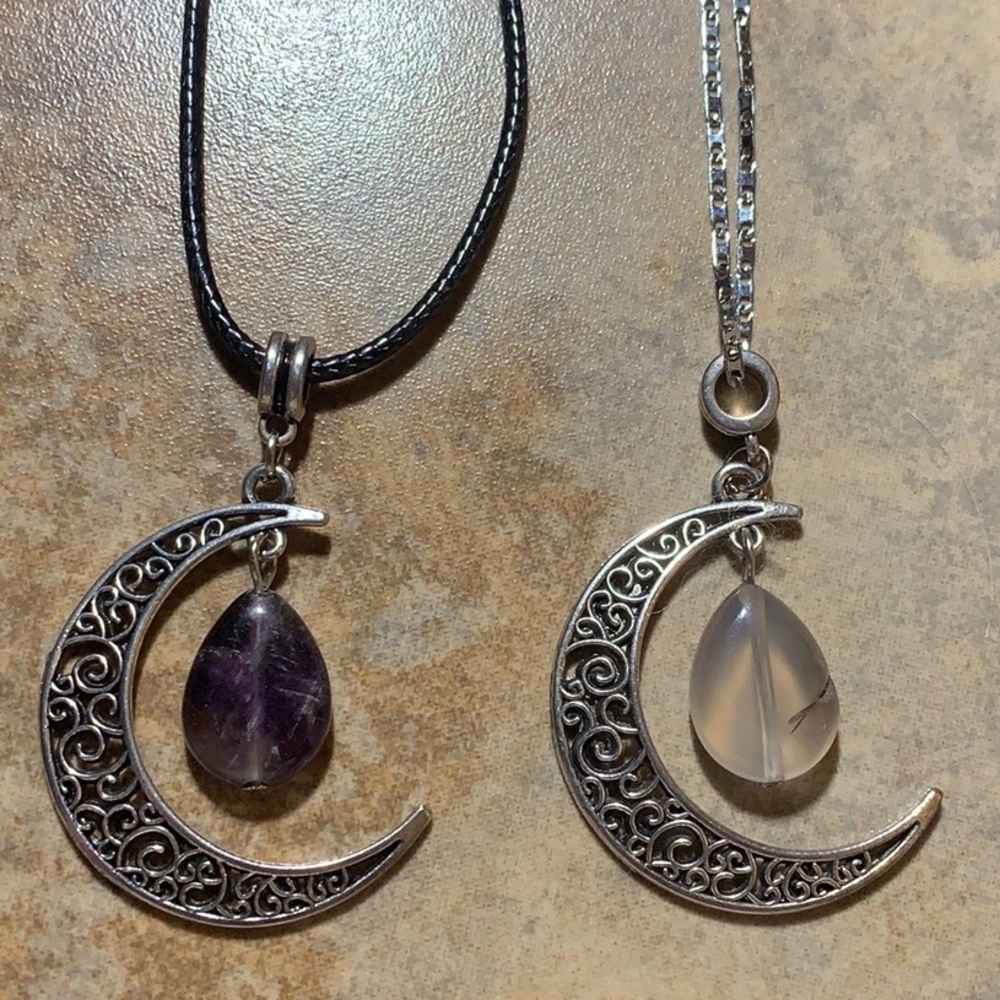 Moon stone necklaces